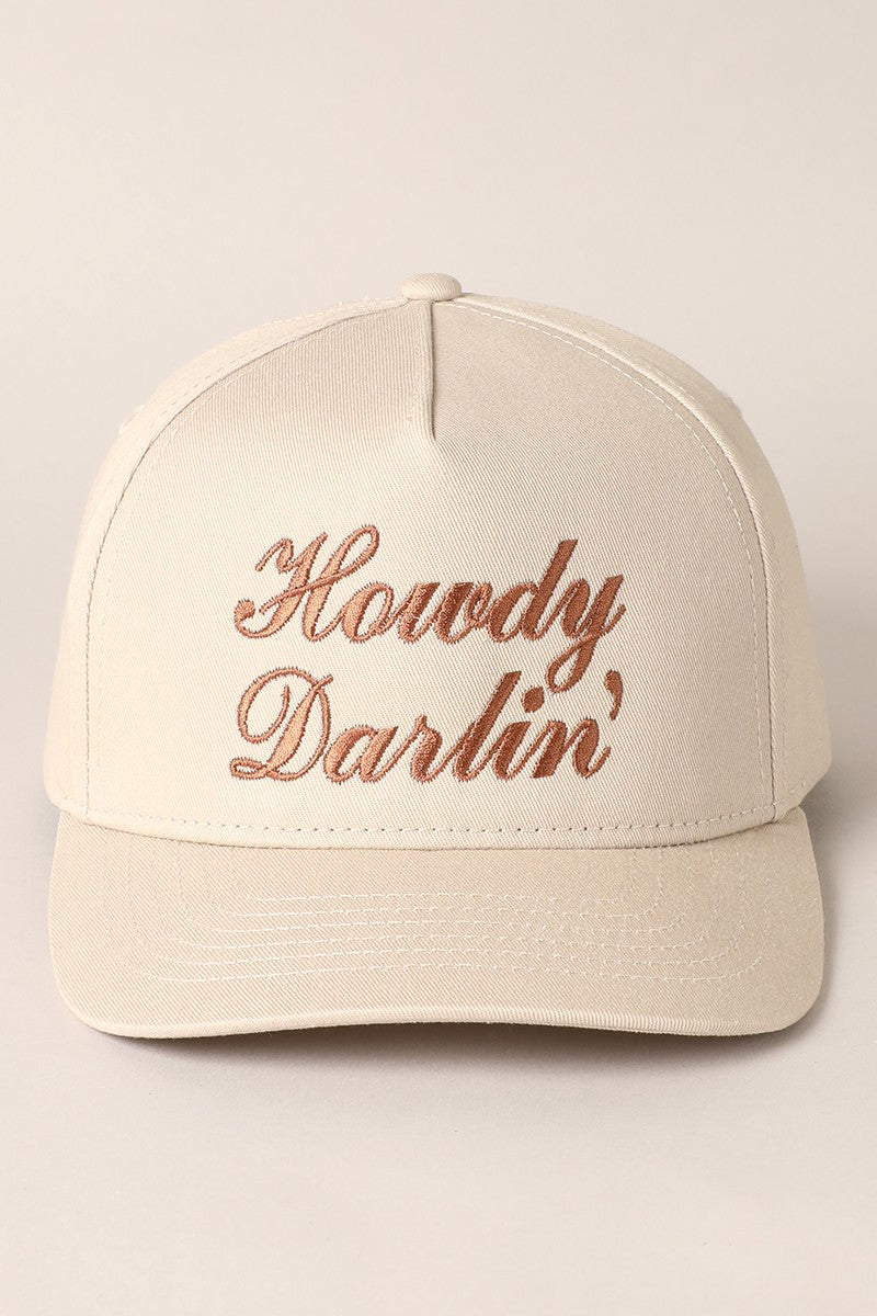 Howdy Darling Embroidered Baseball Cap