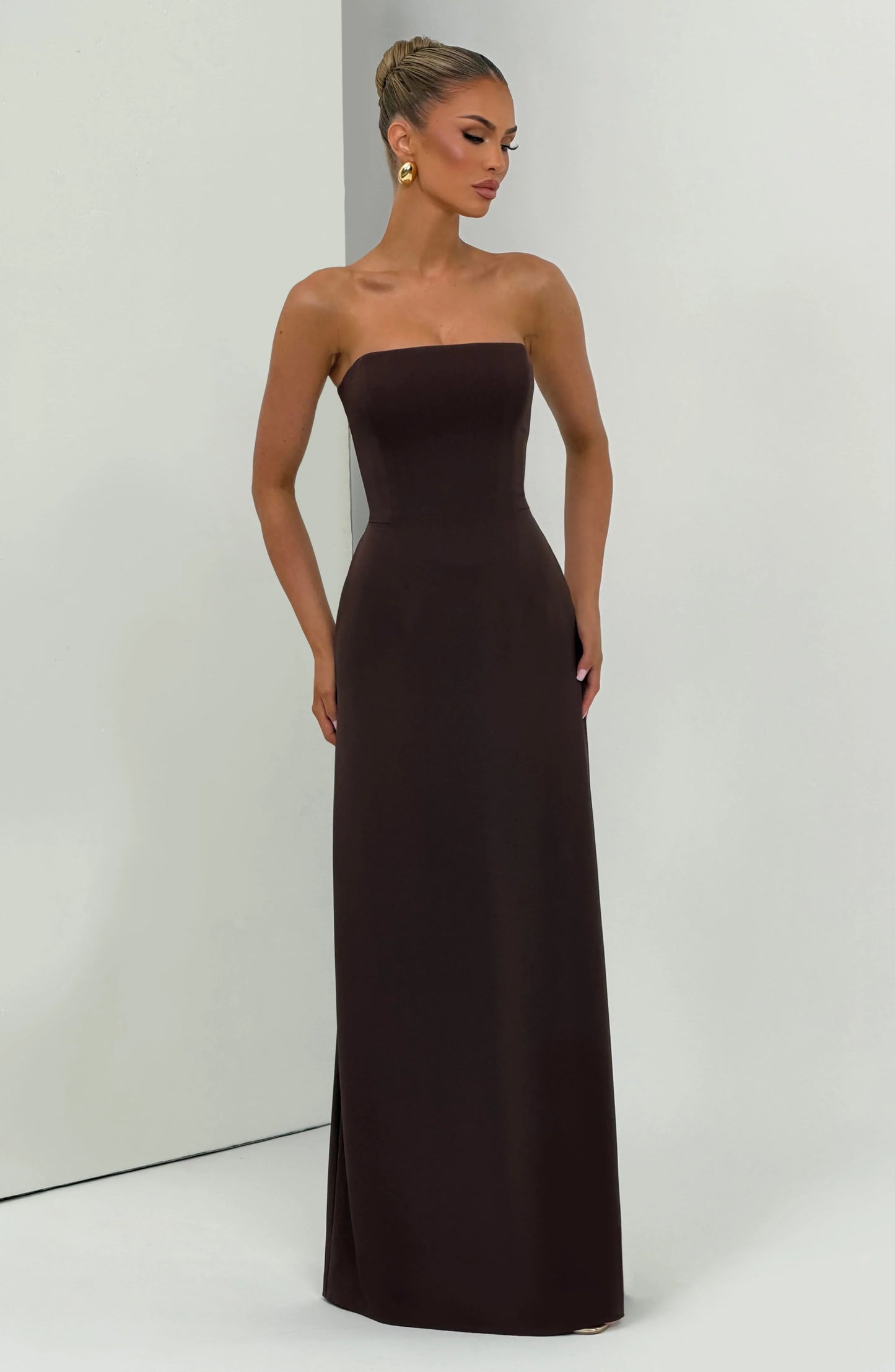 Irmina Maxi Dress - Plum Brown