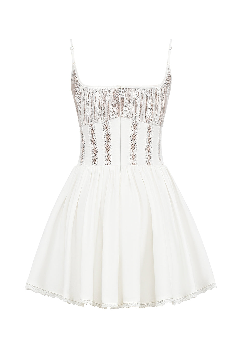 white cotton corset mini dress