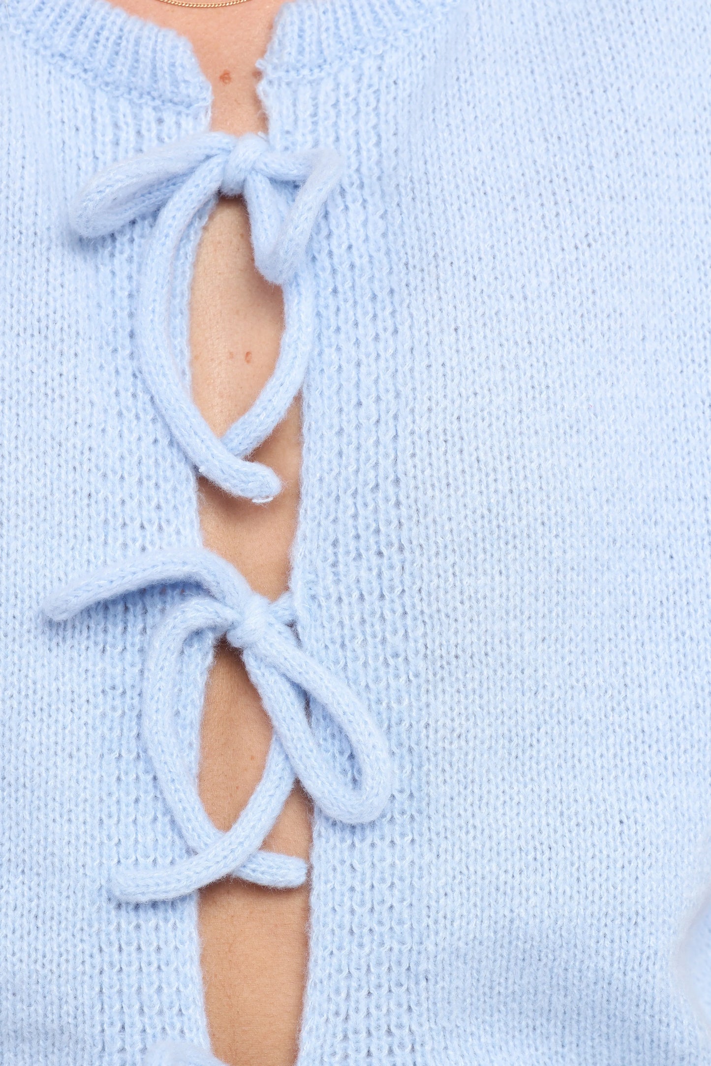 Koskie Tie Knit Top - Blue