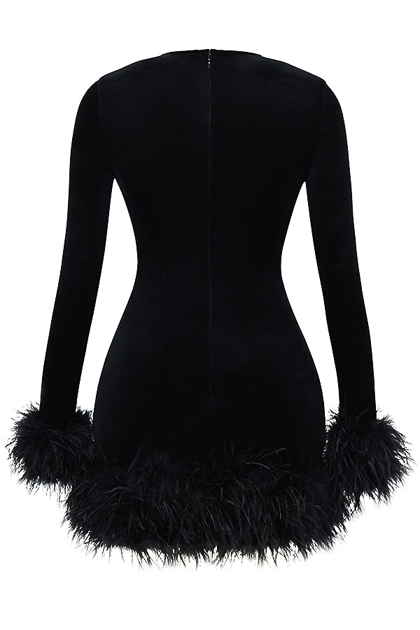 black velvet mini dress
