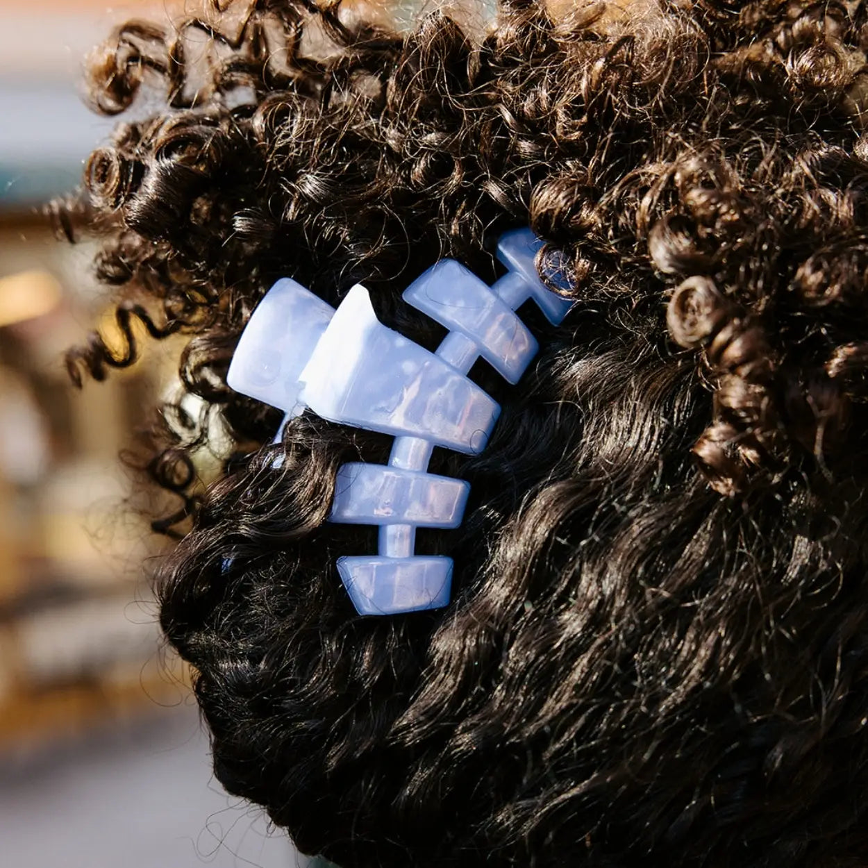 TELETIES Medium Classic Claw Hair Clip - Blue Lagoon