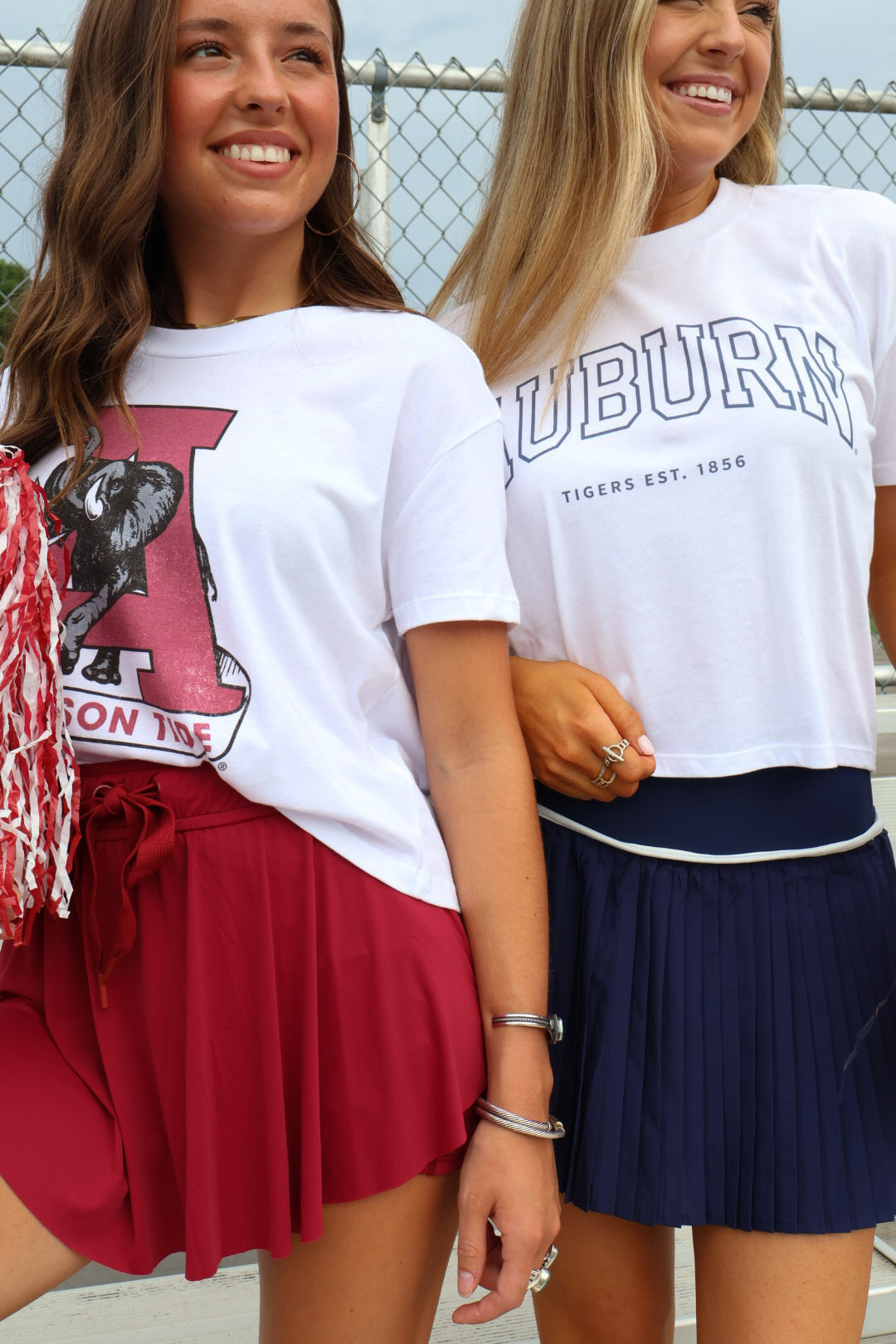 Auburn Crop Tee - White