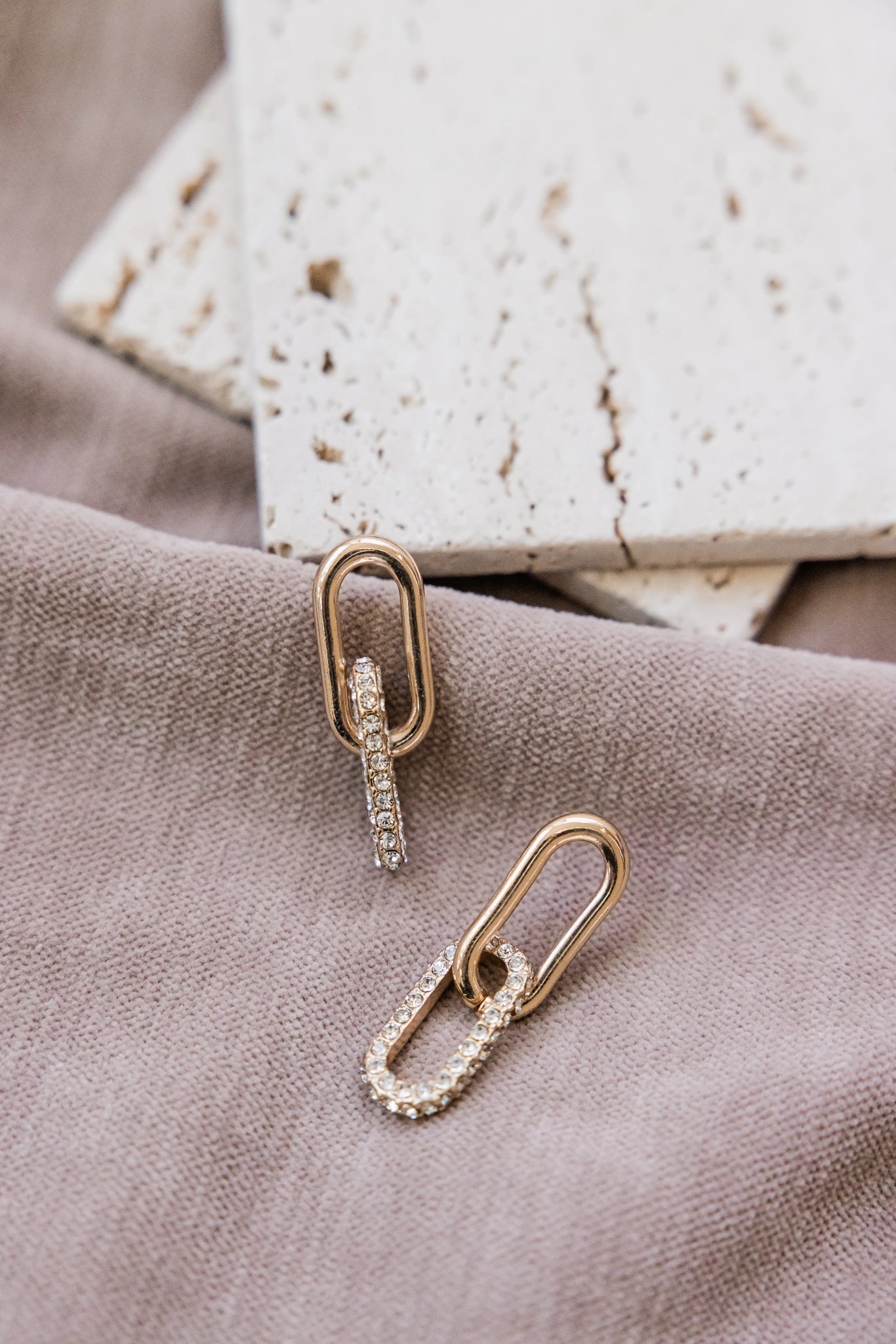Linked Up Rhinestone Earrings