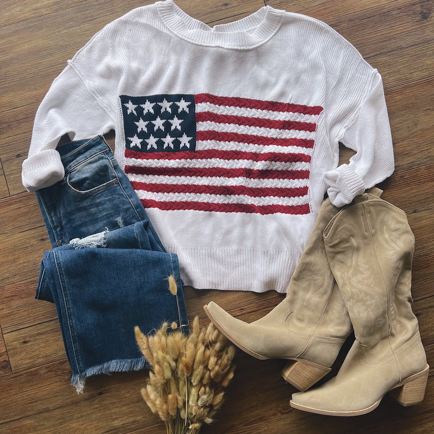Stars And Stripes Knitted Sweater FINAL SALE