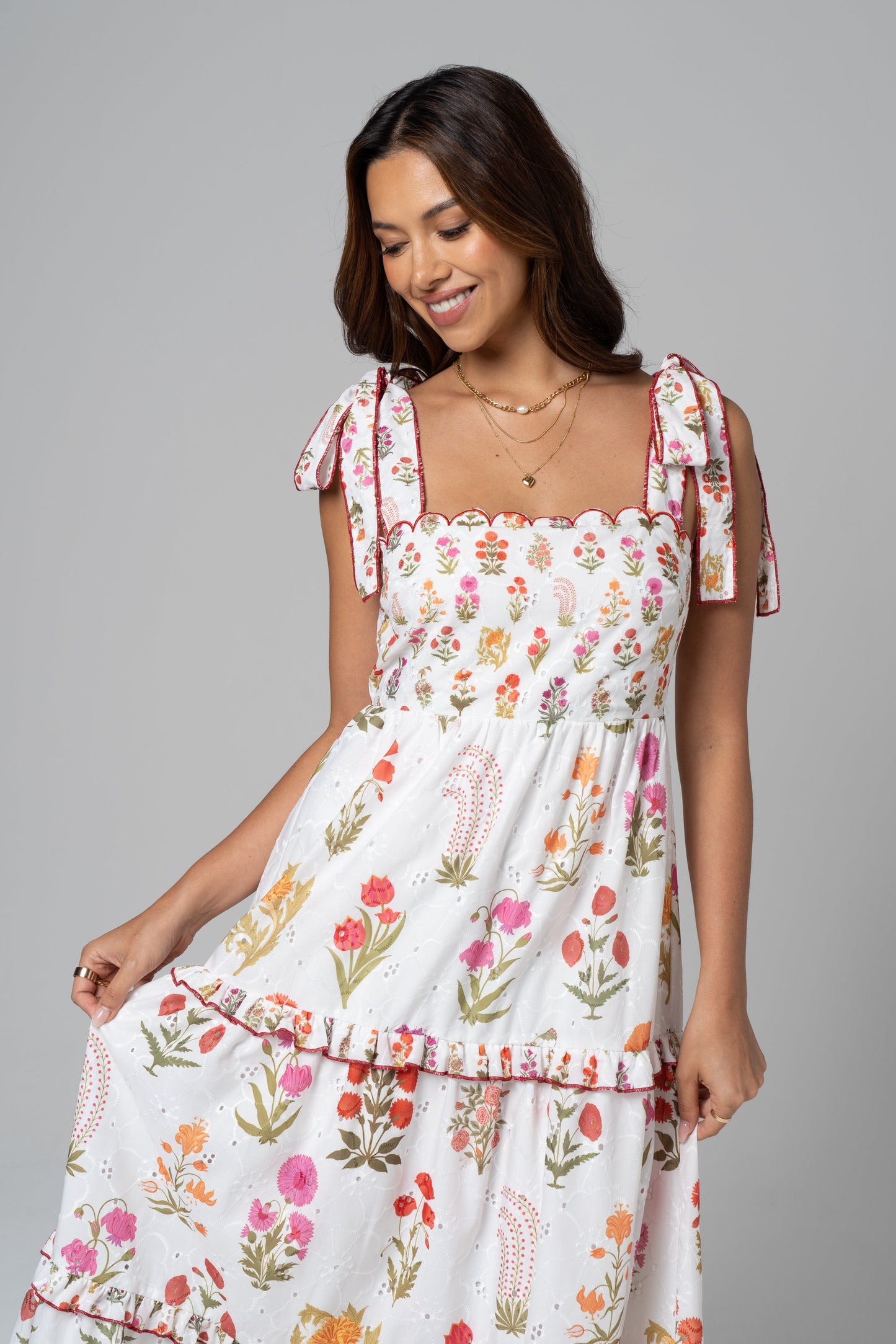 Ottilie Tie-Strap Floral Maxi Dress