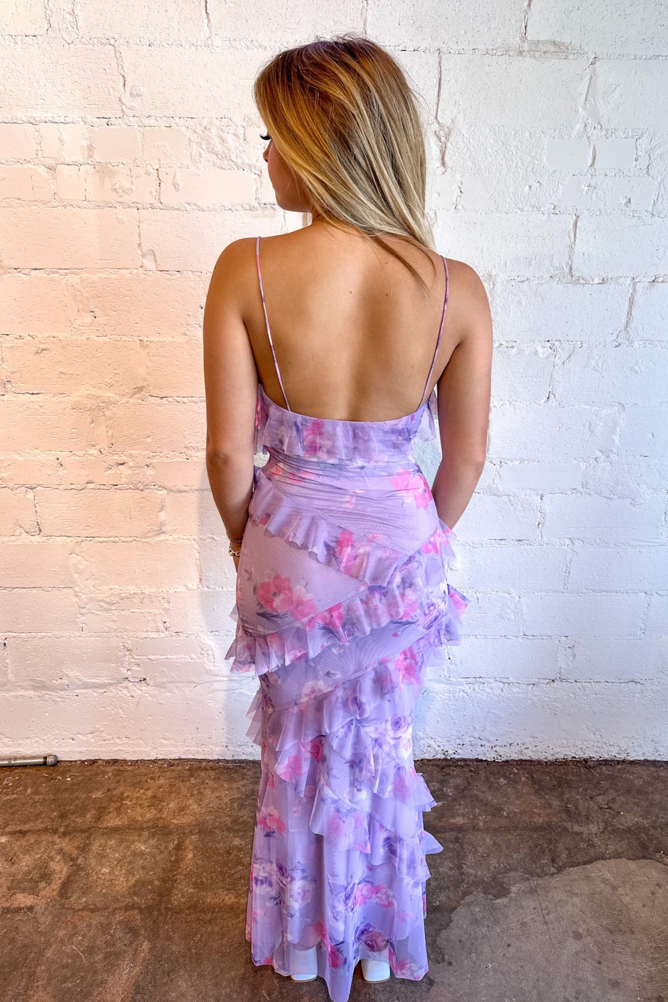 Veronica Ruffle Maxi Dress