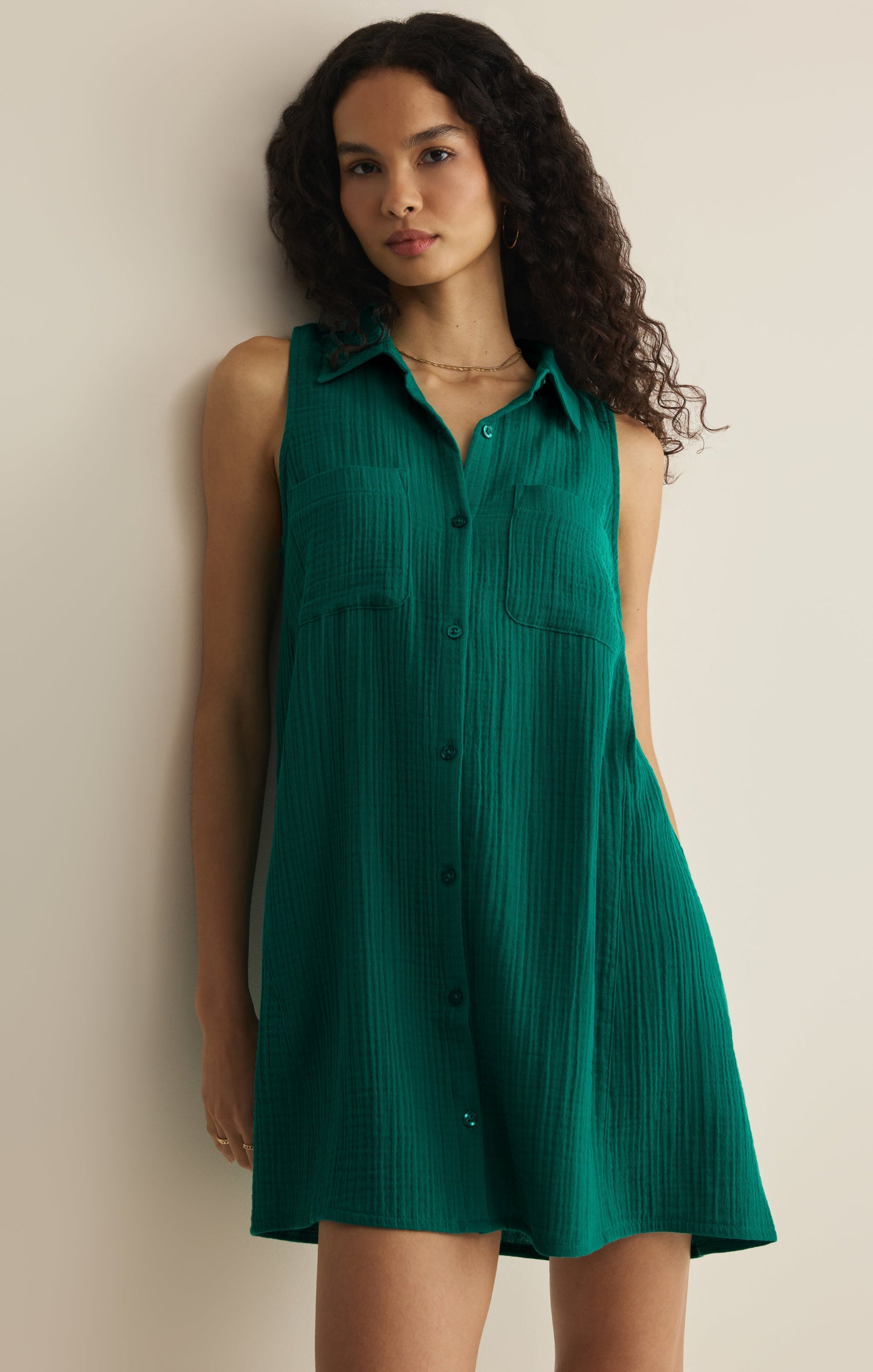 New Light Crinkle Mini Dress