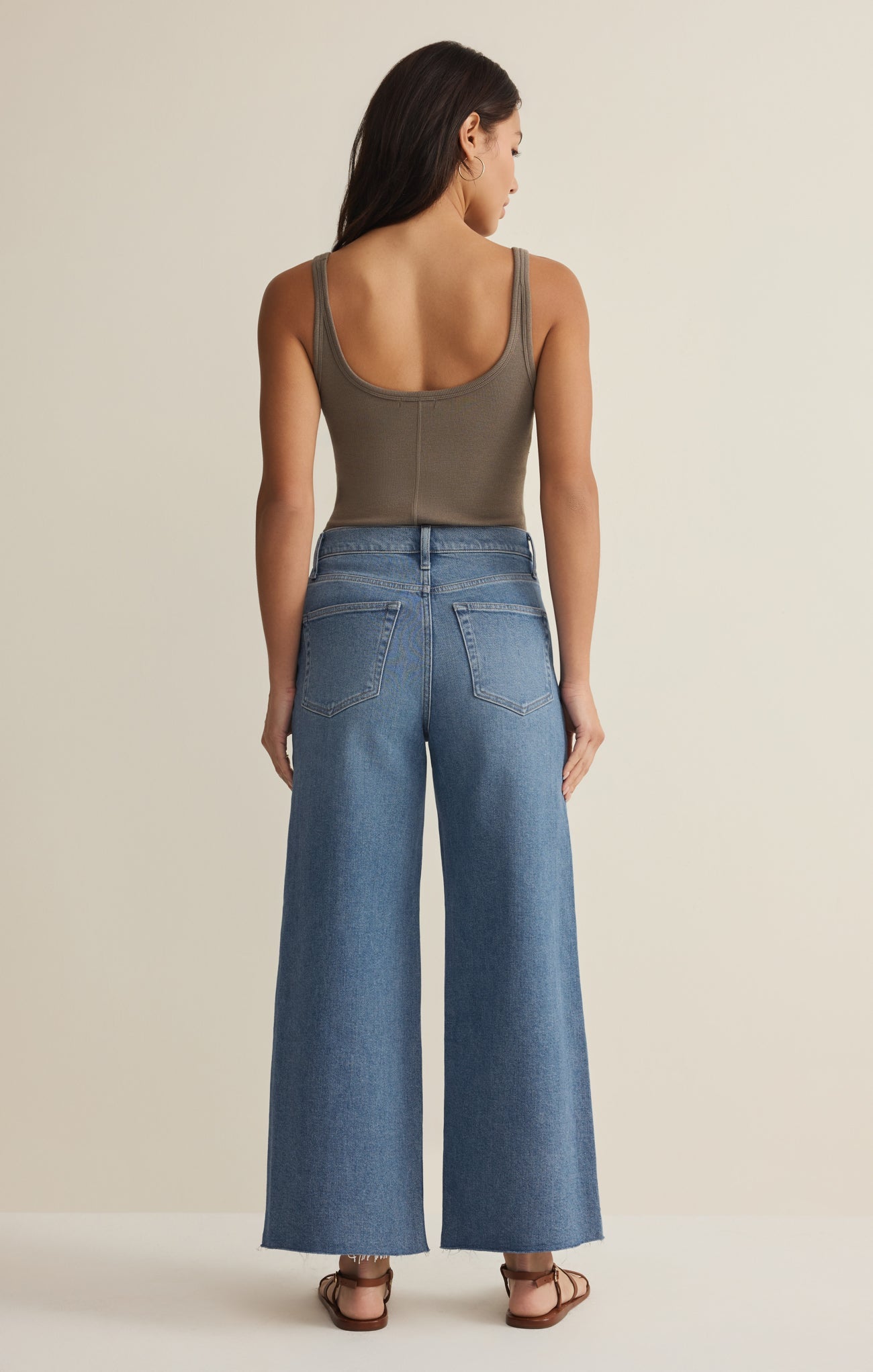 Nova High Rise Denim Crop Pant
