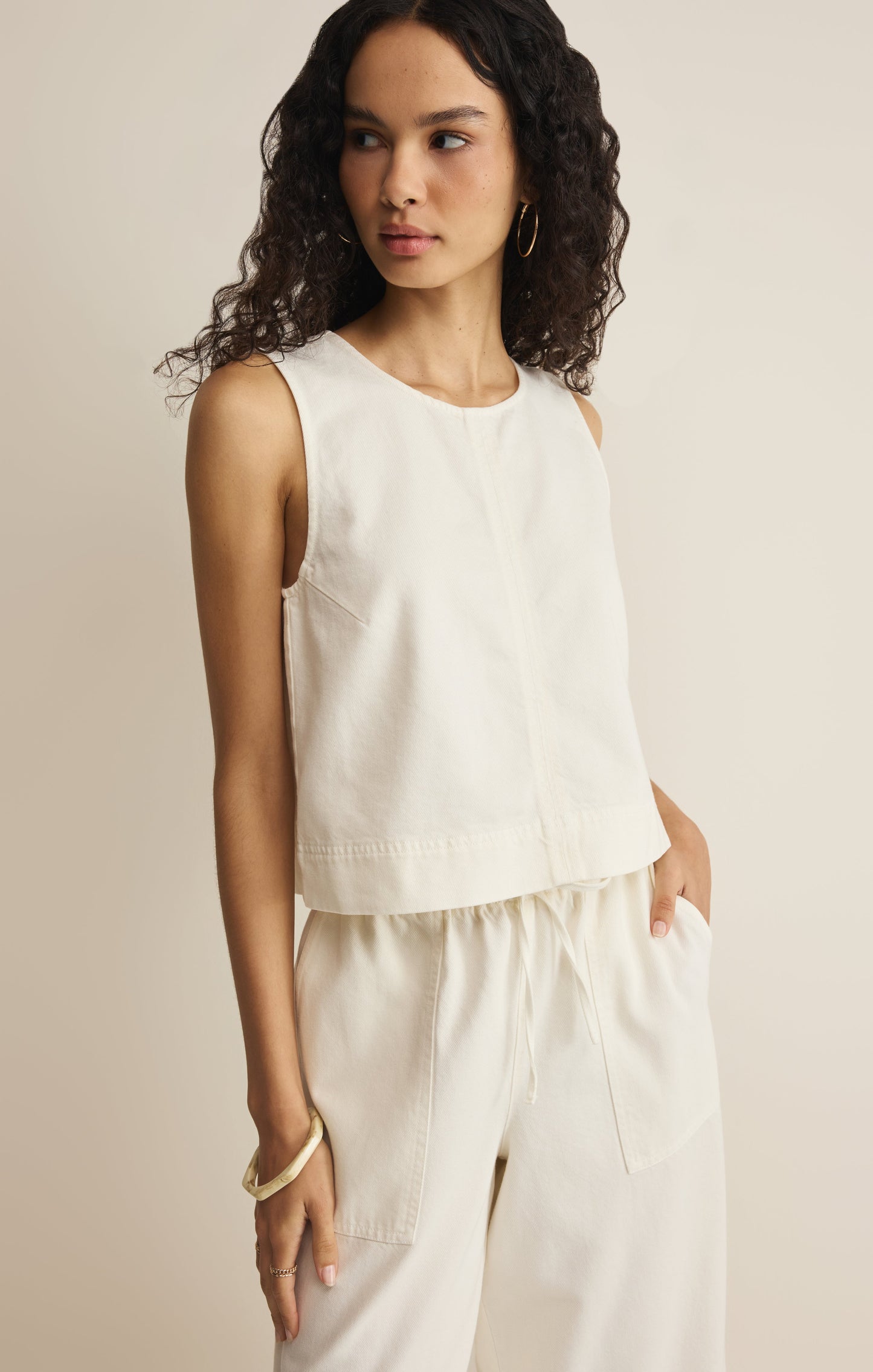 Daycation Twill Wide Leg Utility Pant