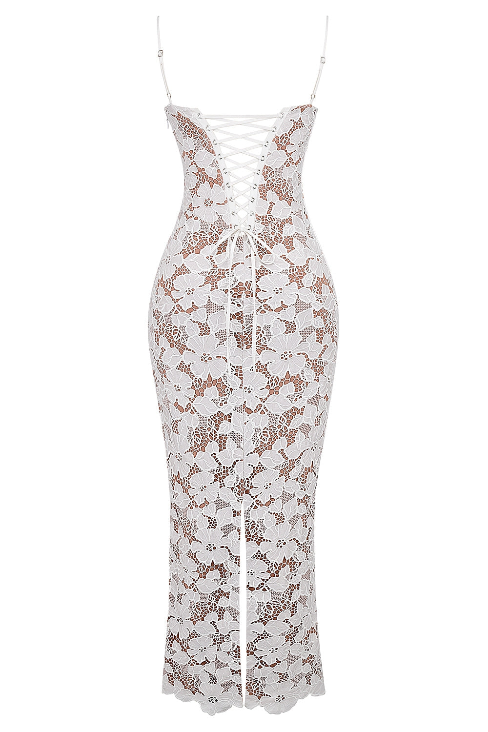 white floral embroidered maxi dress