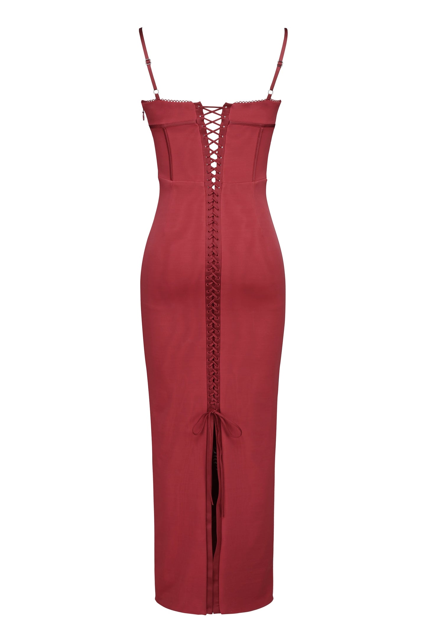 wine mesh bodycon maxi dress