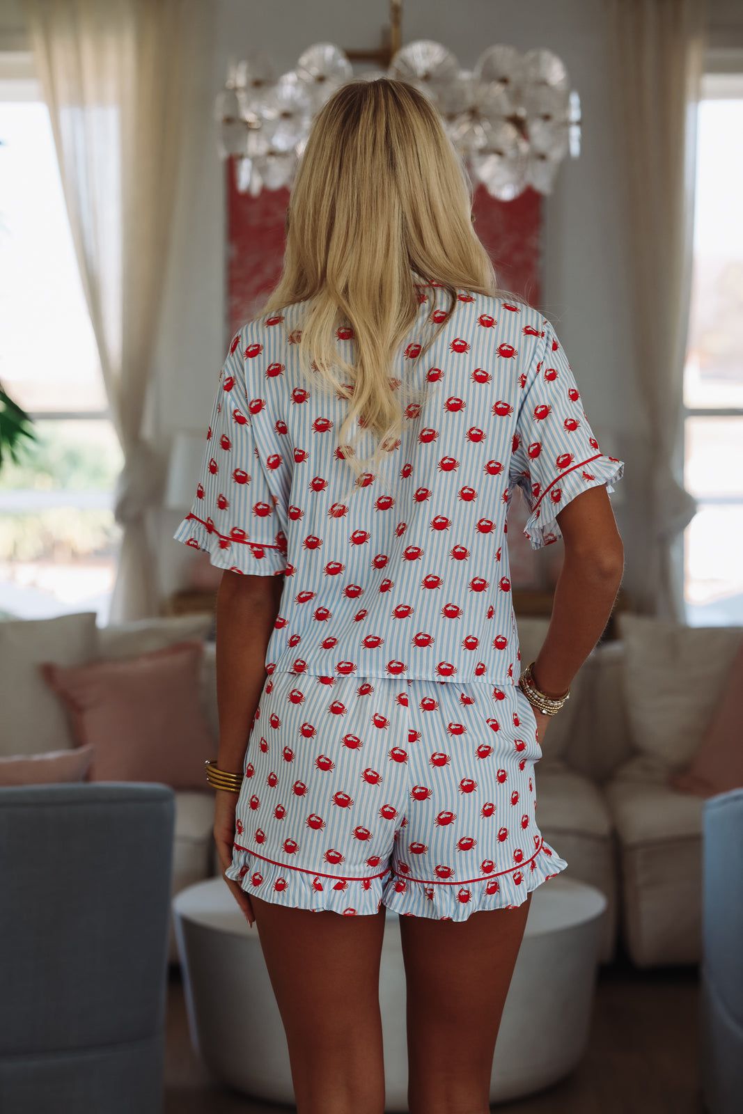 Crab Boil Short and Top Set - Blue and Red