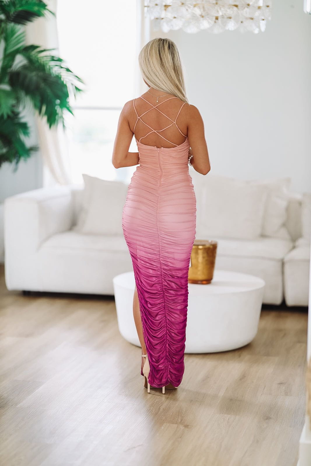 Mixed Signals Maxi Dress - Mauve and Purple