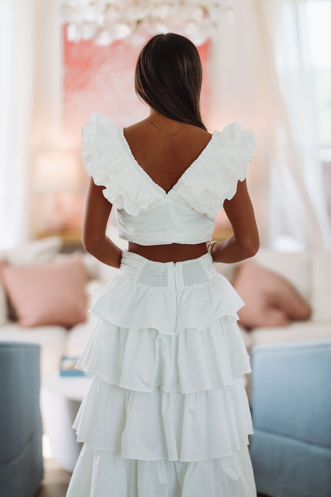 Lemon Zest Maxi Skirt - White