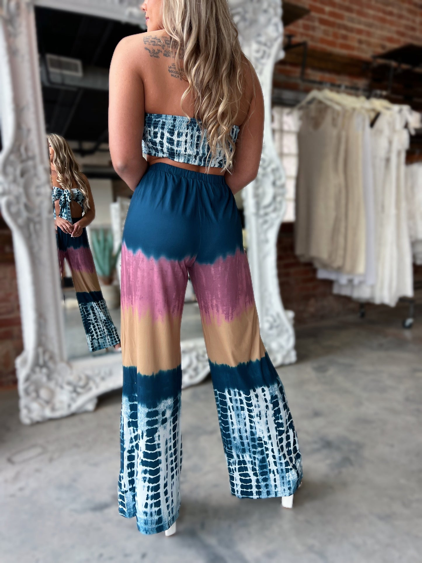 Heat It Up Tie Dye Set (Navy) FINAL SALE