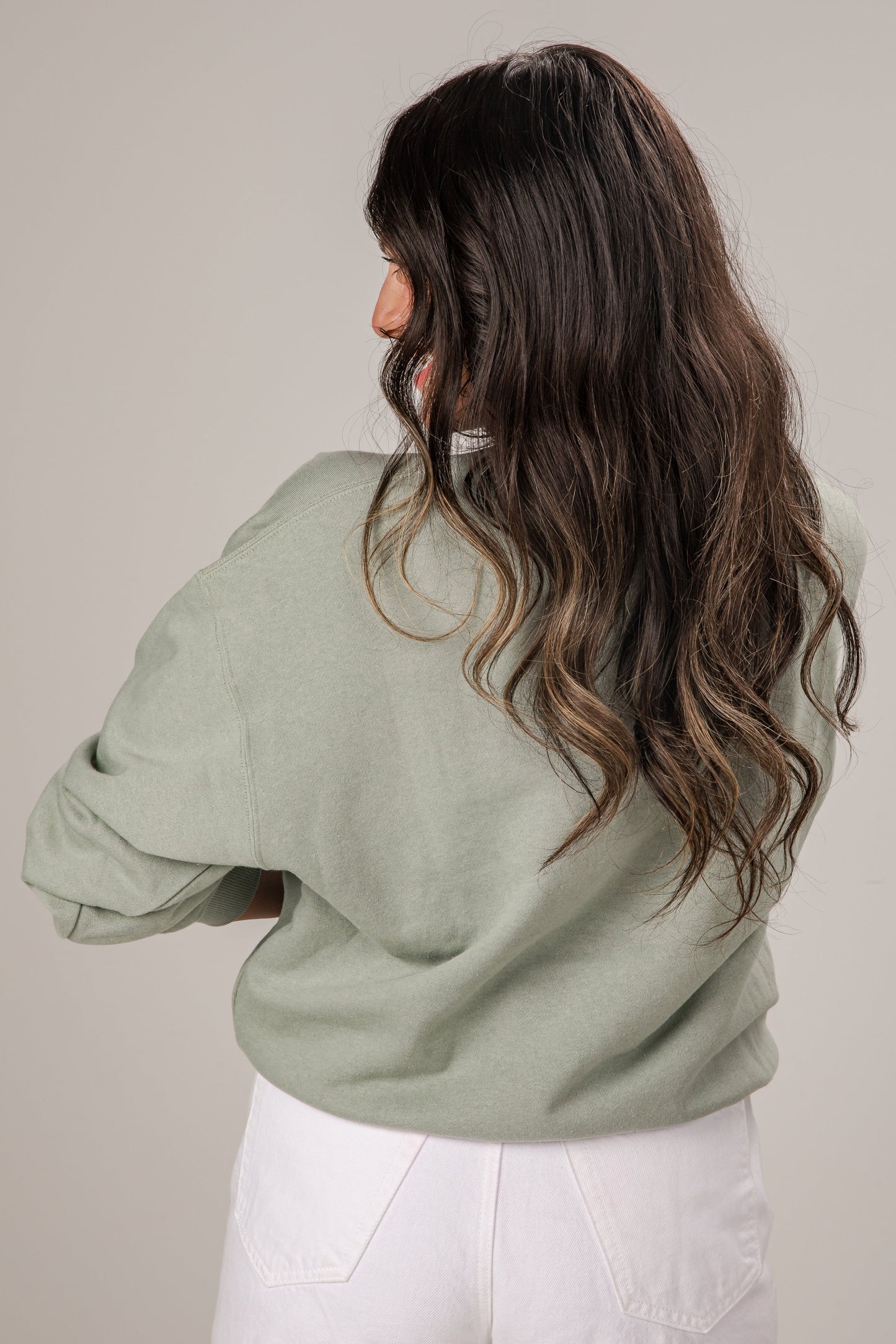 Destin Florida Embroidered Sage Oversized Sweatshirt