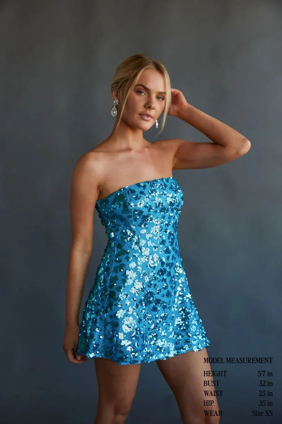 Sasha Sequin Skater Mini Dress