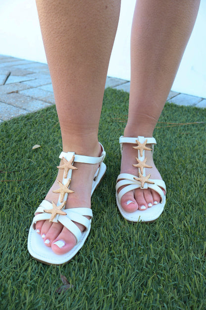 Gold Accent Starfish Sandals
