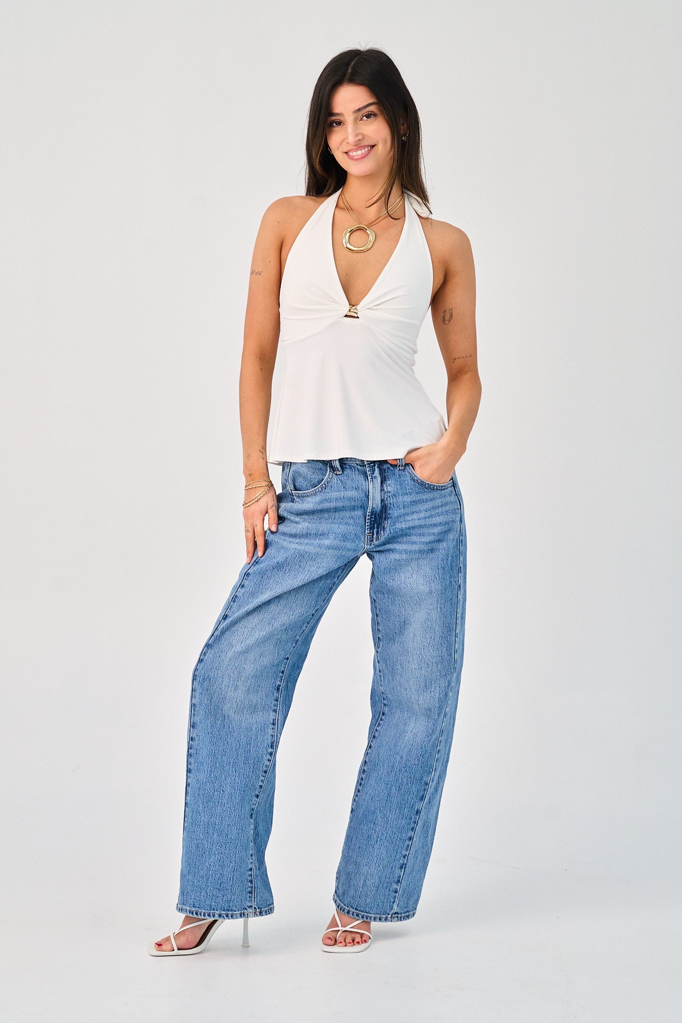 Downtown Top in White