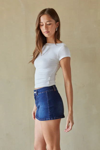 Hartley Denim Mini Skort