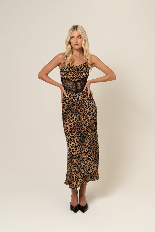 Yasmin Leopard Print Slip Dress