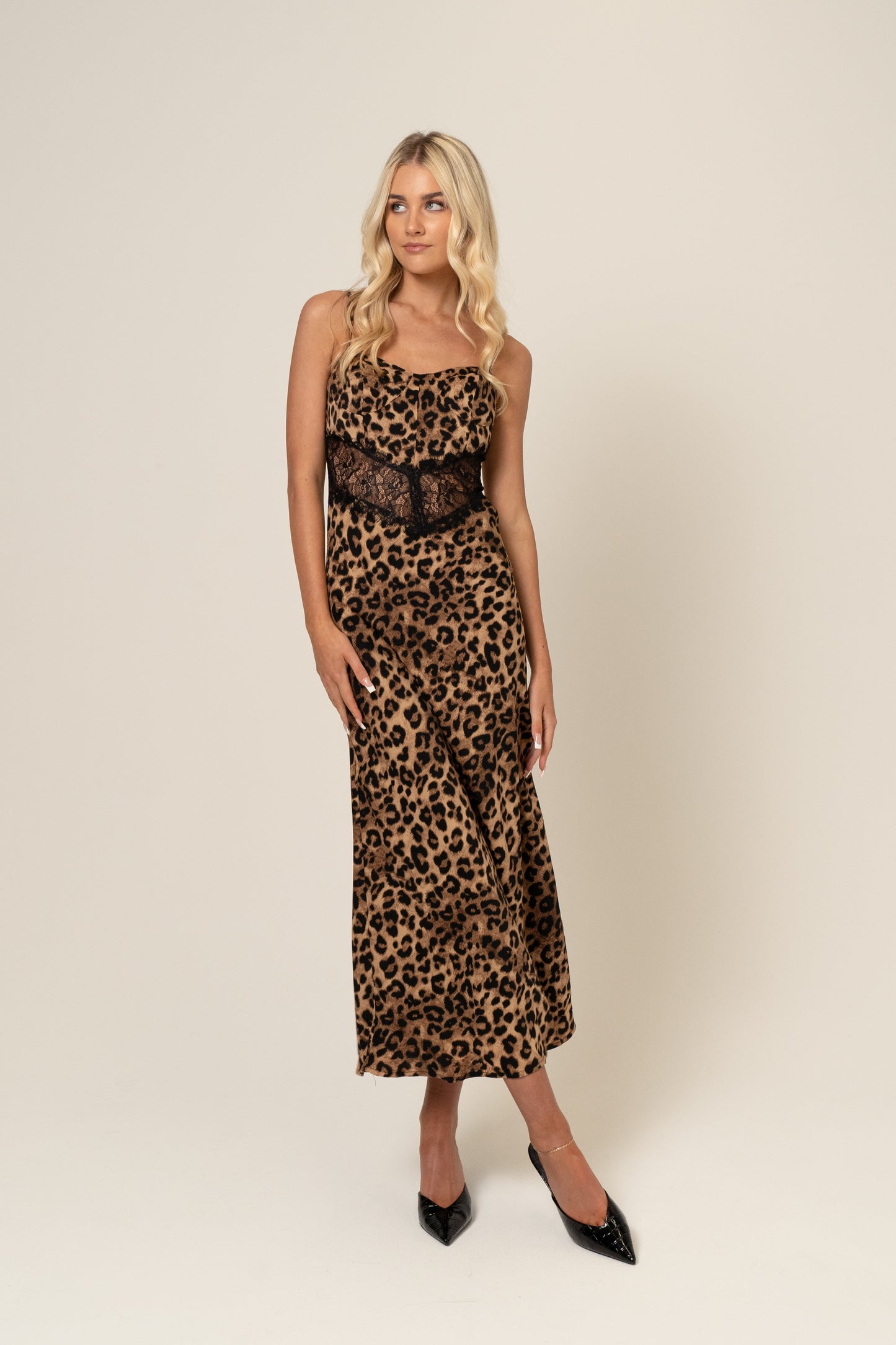 Yasmin Leopard Print Slip Dress