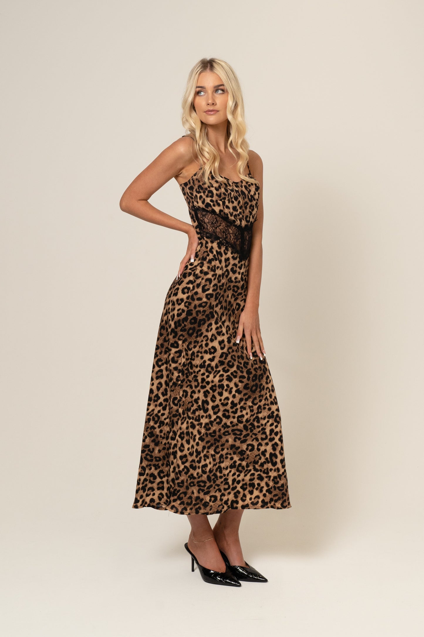 Yasmin Leopard Print Slip Dress