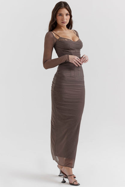 smoke maxi dress