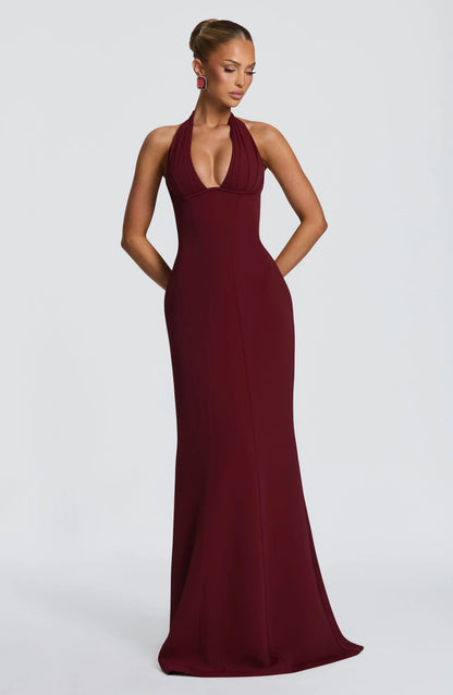 Adora Maxi Dress - Cherry Lacquer