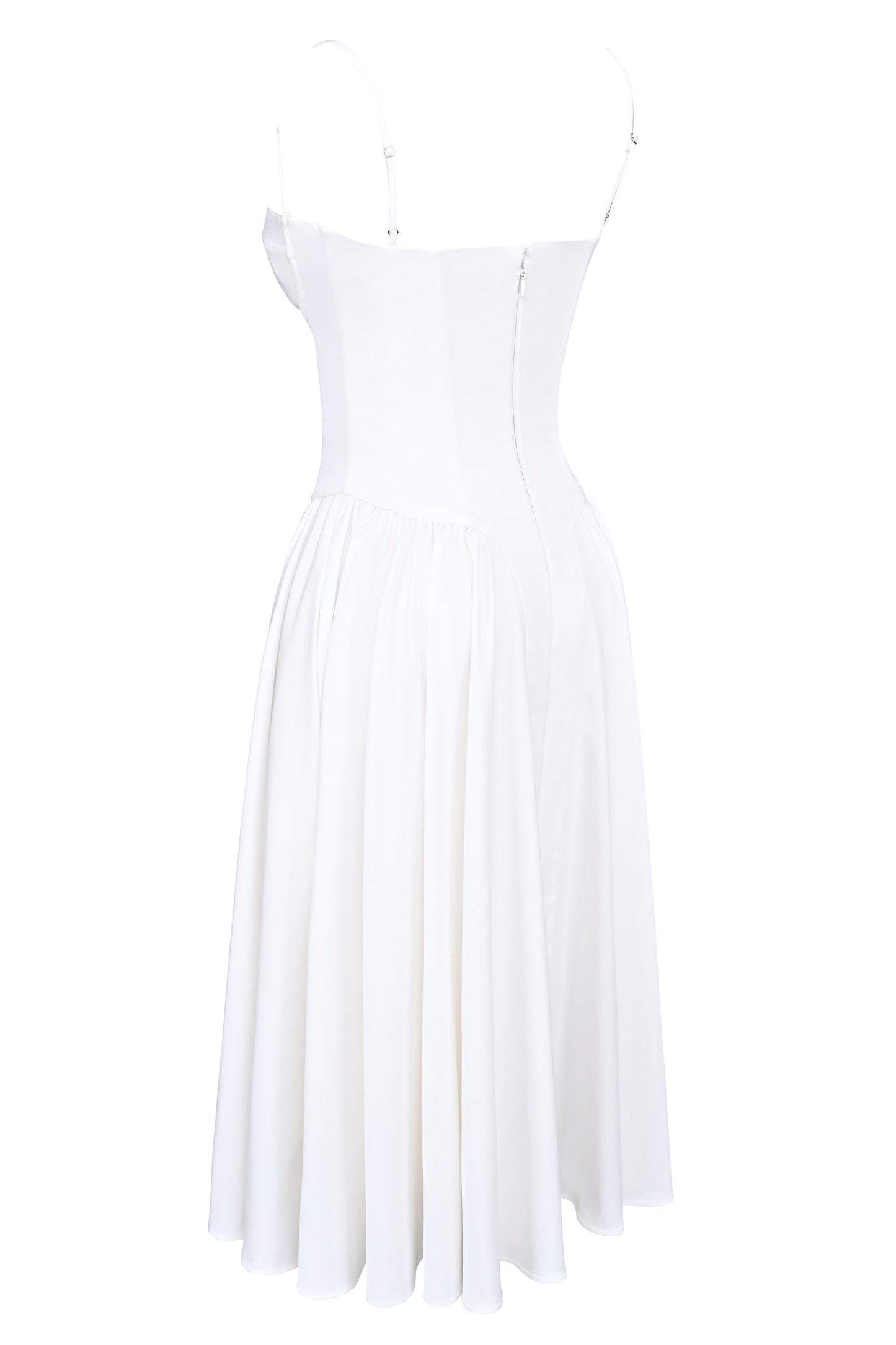 white corset midi dress