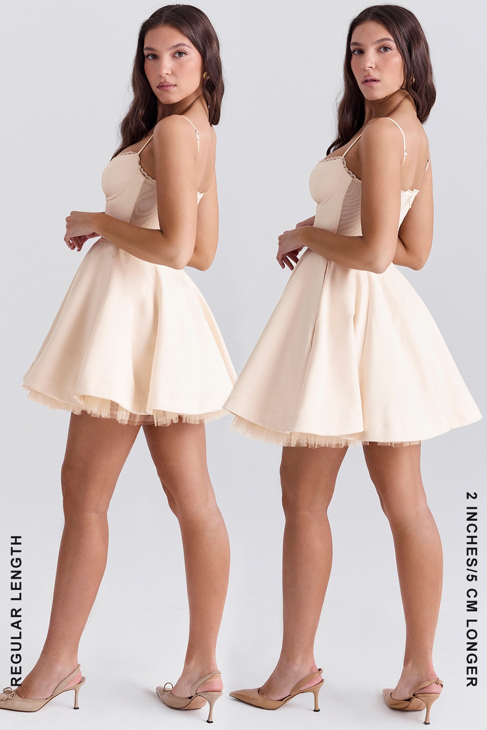 vintage cream tulle mini dress
