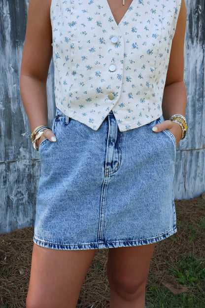 Everyday Denim Mini Skirt