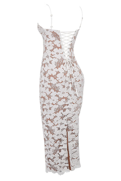 white floral embroidered maxi dress