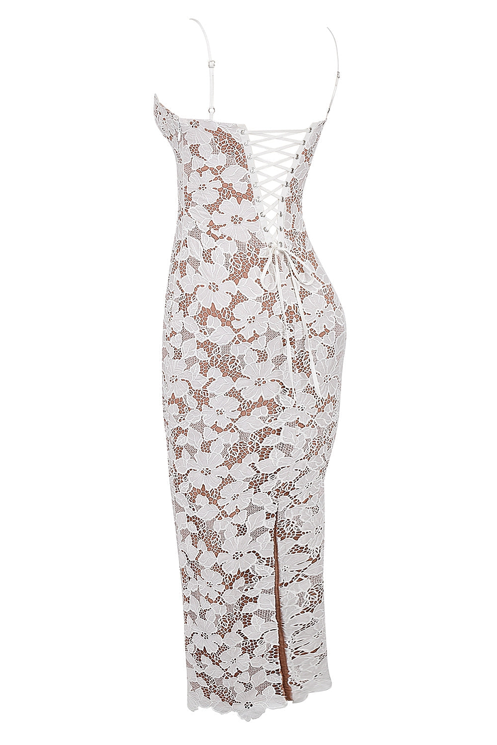 white floral embroidered maxi dress