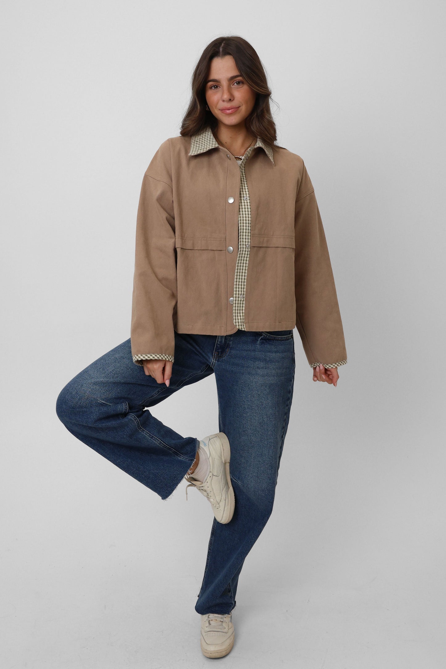 West Village Jacket in Taupe/Olive