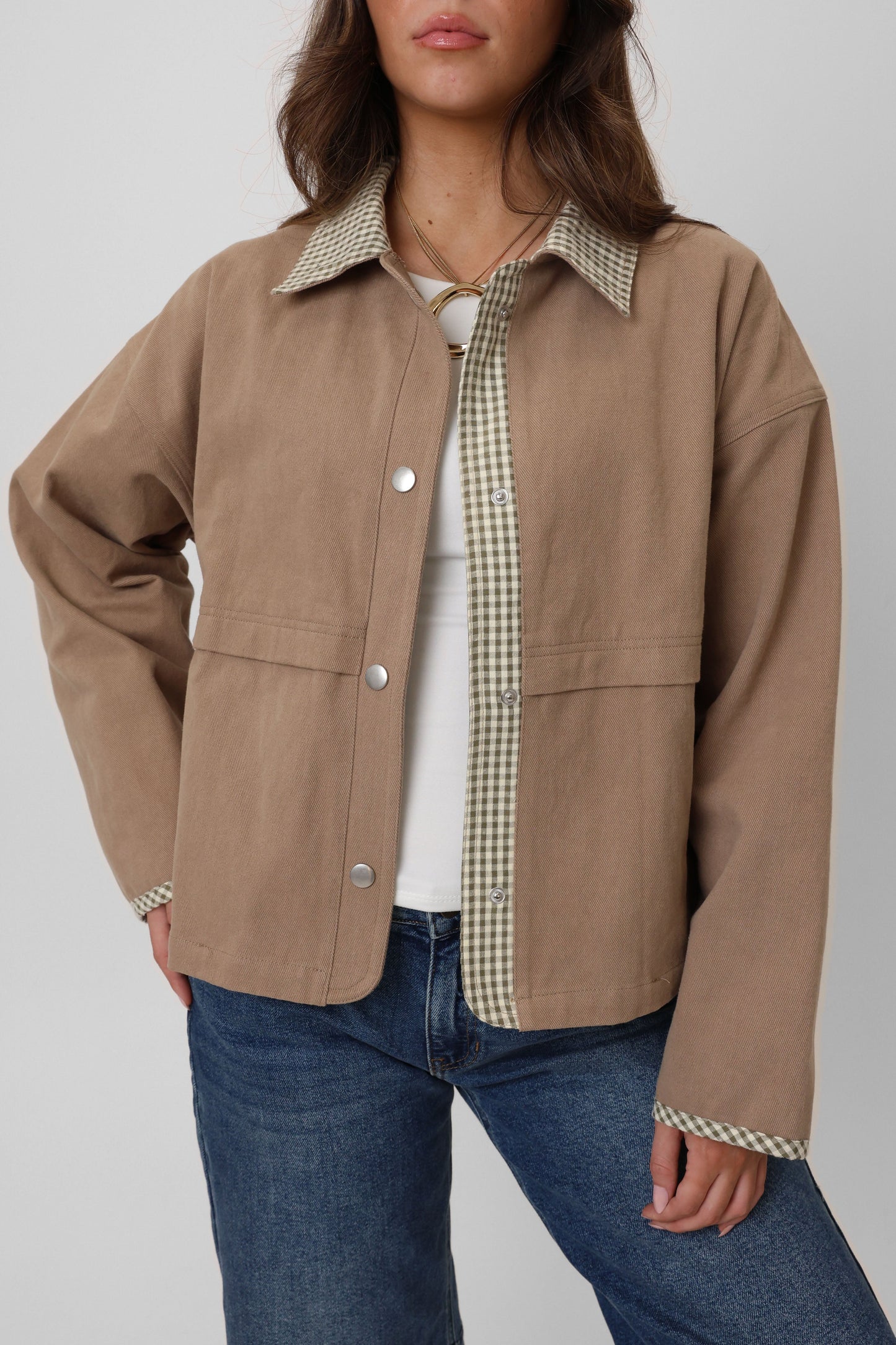West Village Jacket in Taupe/Olive