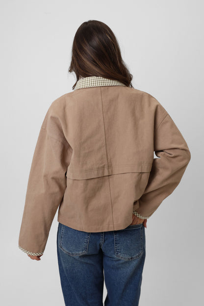 West Village Jacket in Taupe/Olive