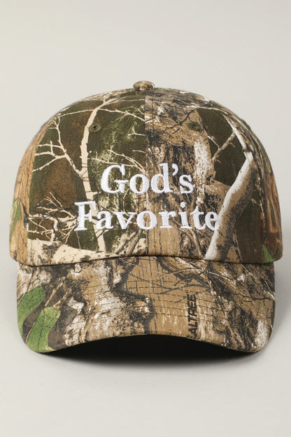 Gods Favorite Camo Baseball Hat