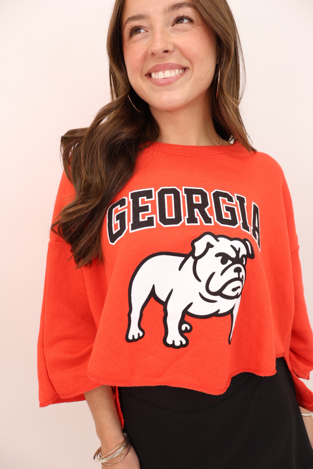 Georgia Bulldogs Cropped Sweatshirt