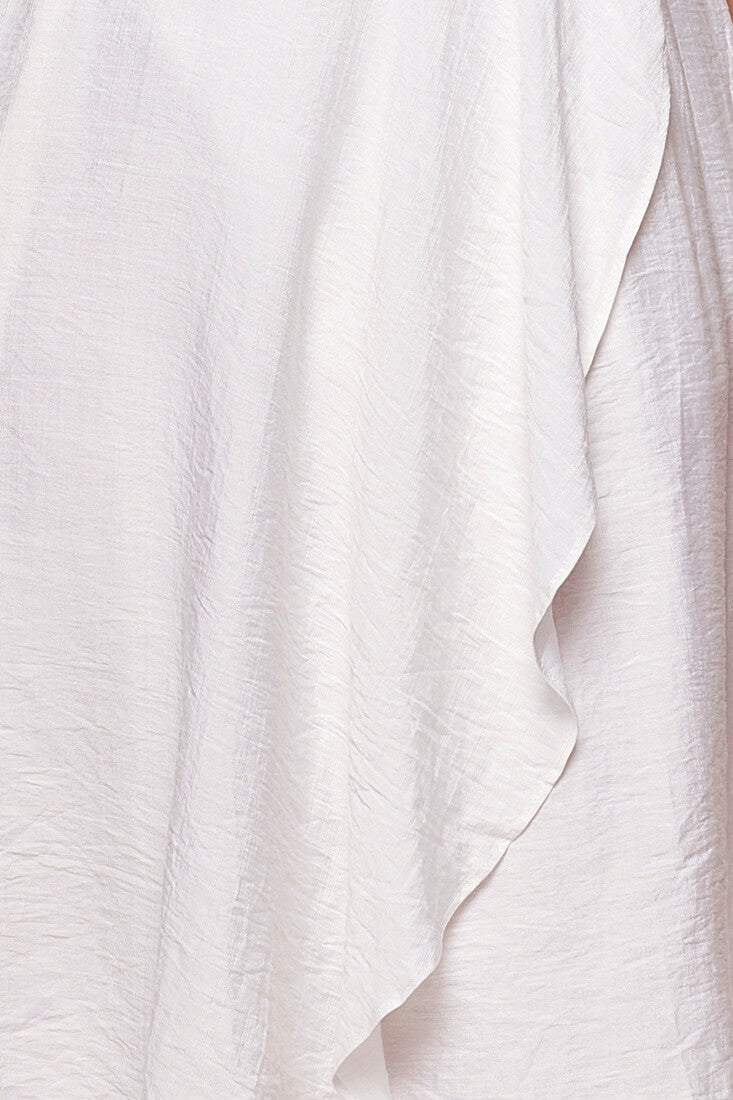 Adali Flowy Summer Midi Dress White