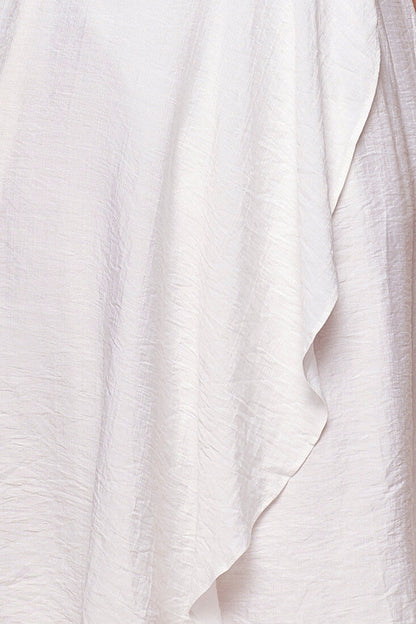 Adali Flowy Summer Midi Dress White