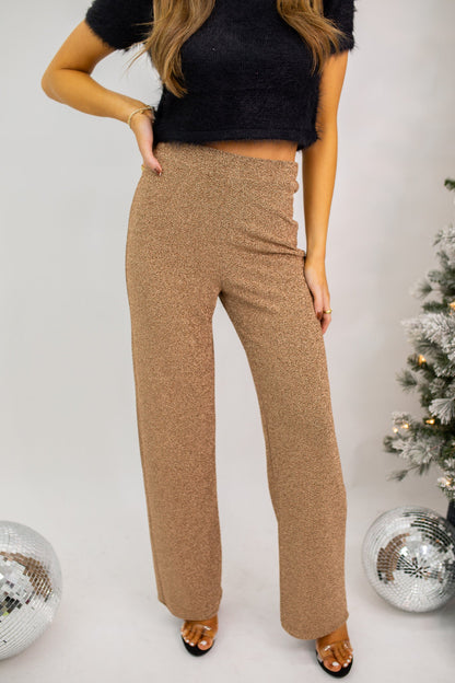 Rose Gold High Waisted Pants