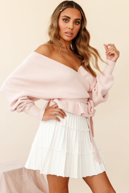 Amara Long Sleeve Knit Top Blush