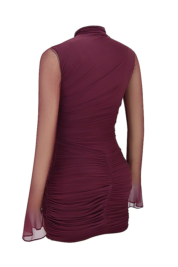 mulberry gathered mini dress