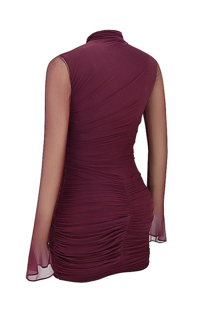 mulberry gathered mini dress
