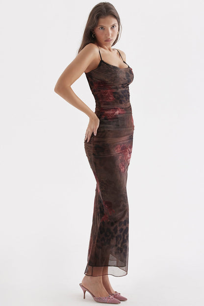 printed maxi dress