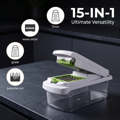 All In One Vegetable Chopper & Slicer Set for Fast Kitchen Prep