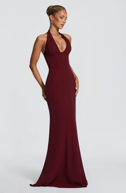 Adora Maxi Dress - Cherry Lacquer