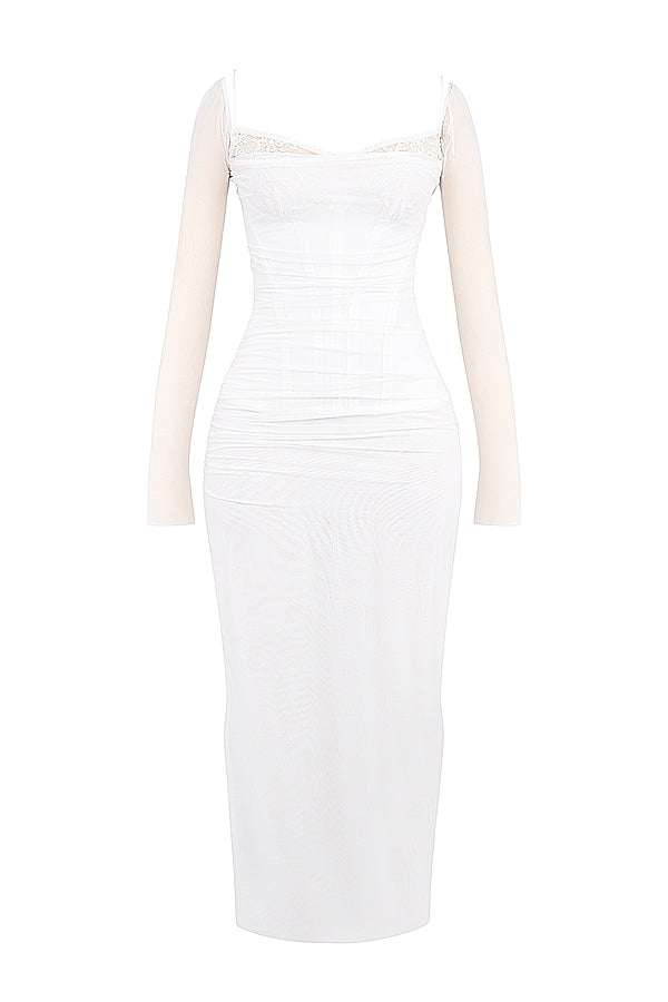white maxi dress